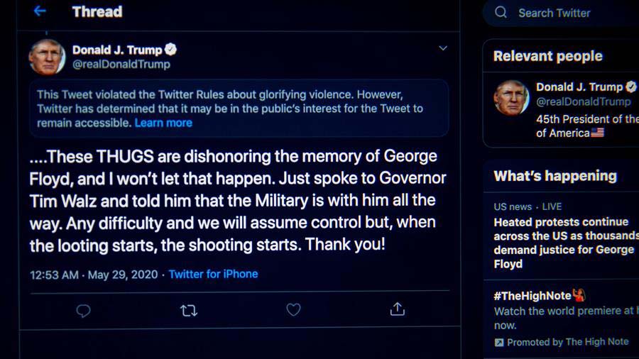 Trump insinúa que no quiso incitar a disparar contra manifestantes ...