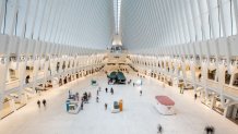 NEW YORK,  - MARCH 17: A view of The Oculus shopping center in The World Trade Center on March 17, 2020 in New York City.  The tourism and entertainment industries have been hit hard by restrictions in response to the outbreak of COVID-19. (Photo by Roy Rochlin/Getty Images)