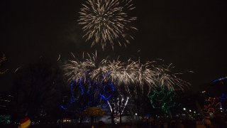 Fireworks at Boston First Night 2019