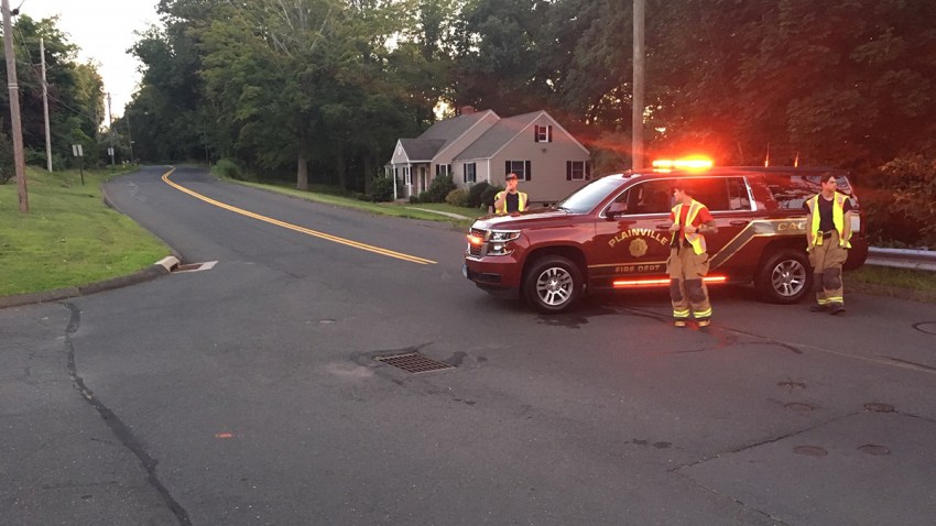 Plainville car off cliff