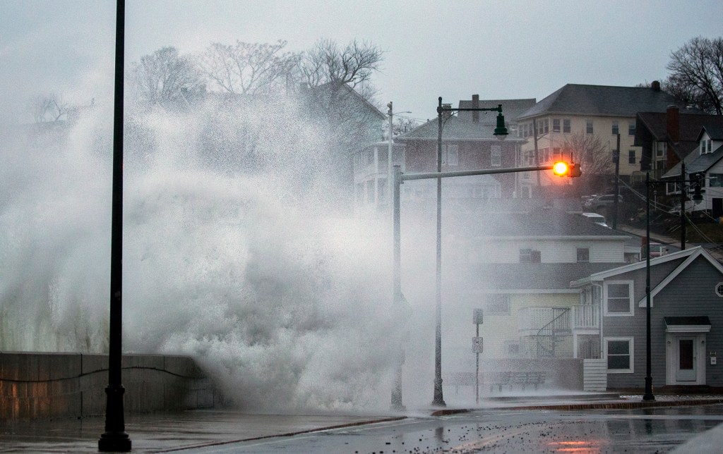 Waves Hitting Revere Winthrop line