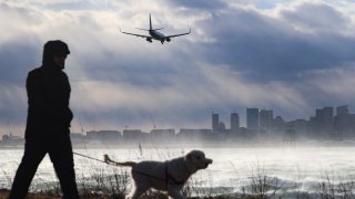 mark garfinkel- cold-windy-boston-airport