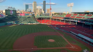 An empty Fenway Park ahead of the first exhibition game of 2020