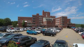 Soldiers' Home in Holyoke where at least 76 elderly veterans have died of COVID-19 since the start of the pandemic, pictured on June 24, 2020 in Holyoke, MA.