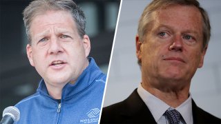 New Hampshire Gov. Chris Sununu and Massachusetts Gov. Charlie Baker