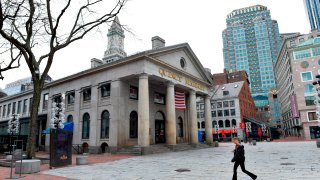 The exterior of Faneuil Hall in Boston