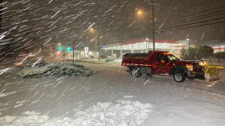 a plow on a road in Colchester