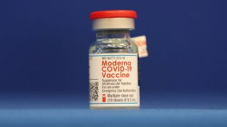 bottle of the Moderna COVID-19 vaccine