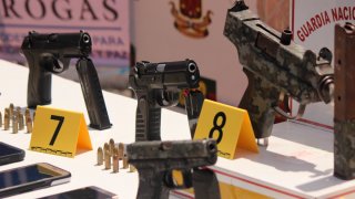 Armas incautadas en un operativo antidrogas