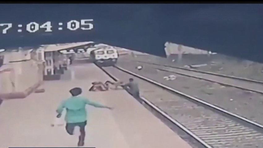 De infarto: niño cae en los rieles de un tren y una tragedia parecía inminente