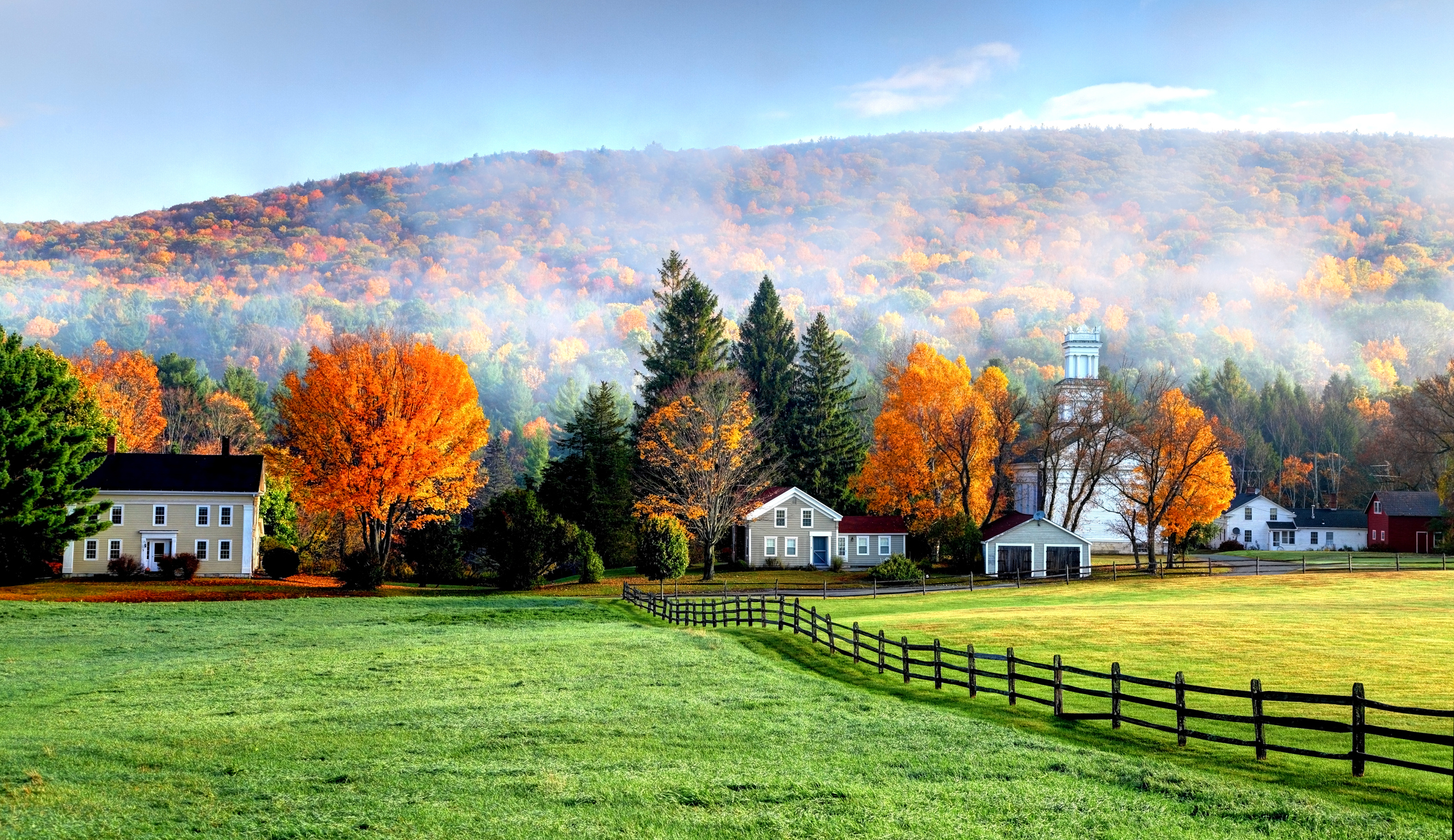 Autumn fog in the Berkshires