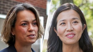 Annissa Essaibi George (left) and Michelle Wu (right).
