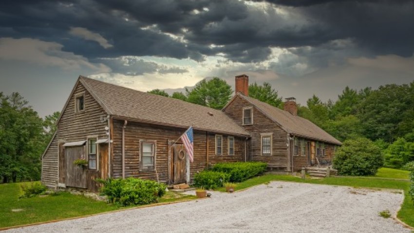 The home is located at 1677 Round Top Road in Burrillville, Rhode Island.