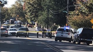 Police at Lamberton Street in New Haven