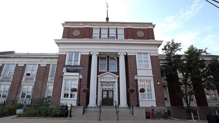 SOMERVILLE, MA. – AUGUST 14:  Somerville City Hall on August 14, 2019 in Somerville, Massachusetts.  (Staff Photo By Matt Stone/MediaNews Group/Boston Herald) ( Photo by Matt Stone/MediaNews Group/Boston Herald via Getty Images)