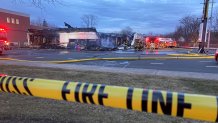 Bristol strip mall after a fire on Feb. 24 2022