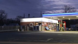 Mobil gas station on Hartford Road in Manchester