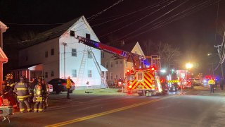 Firefighters at scene of fatal fire in East Windsor