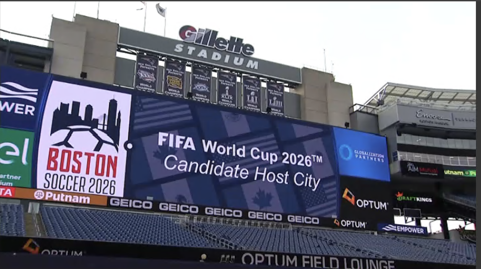 Estádio Gillette na Copa do Mundo 2026 em Boston