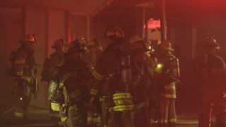 Crews on scene of a fire in Pawtucket, Rhode Island