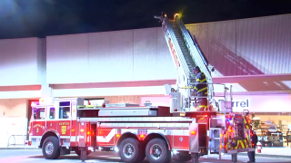 Fire crews at a restaurant in Newton