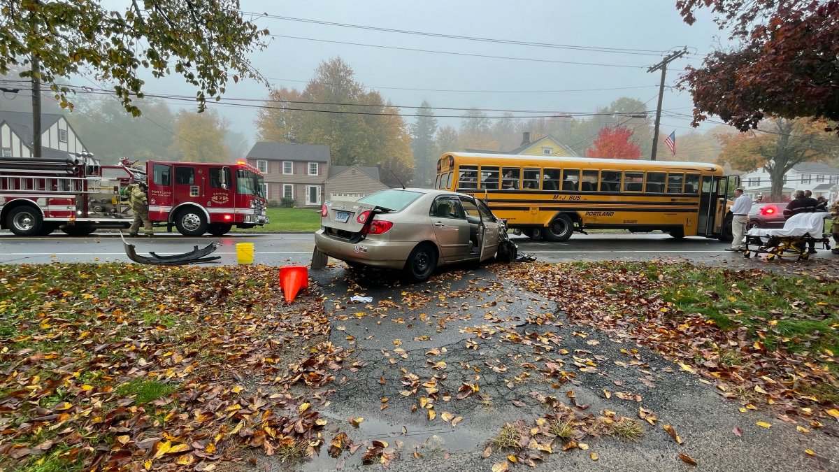 School Bus Crash Causes Closure on Mein Street, Portland, Connecticut – NBC Boston