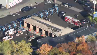 First responders at the scene of a car crash Thursday, Oct. 27, 2022.