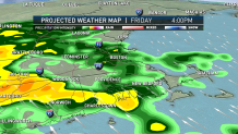 A graphic showing expected rainfall over the Boston area on Friday, Nov. 11, 2022.