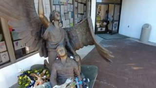 Saint Michael Statue at Bristol Police Department