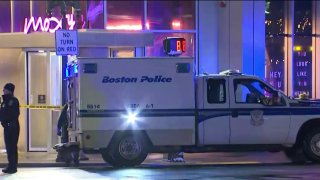 Police on scene of a shooting in Boston
