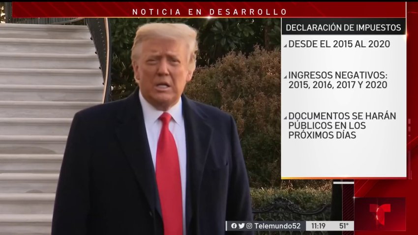 Comités legislativos revelan documentos tributarios de Trump
