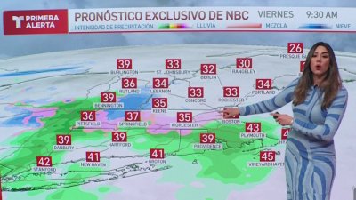 Lluvia gélida y nieve durante el viernes