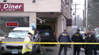 A police SUV crashed into a diner in Bristol Thursday afternoon