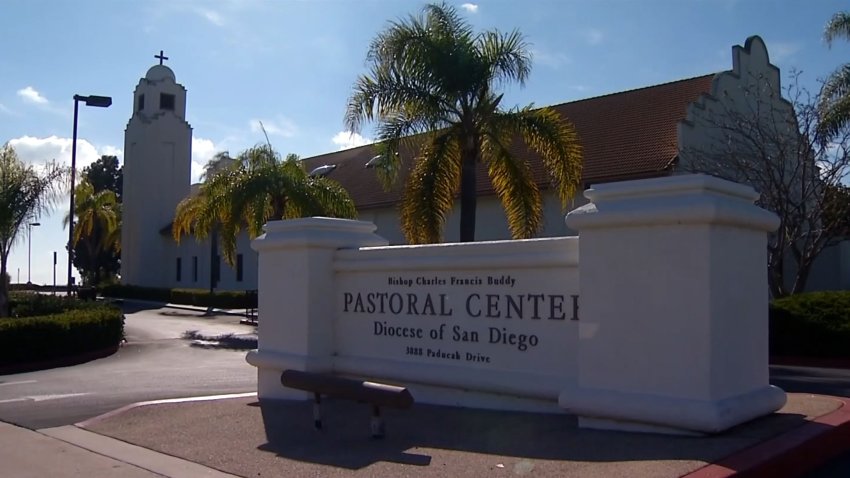 An undated photo of the San Diego Catholic Diocese Pastoral Center in Clairemont