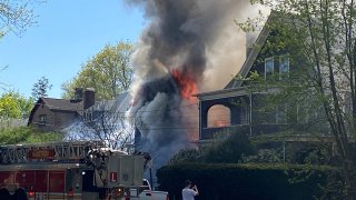 Fire on Whitney Street in Hartford