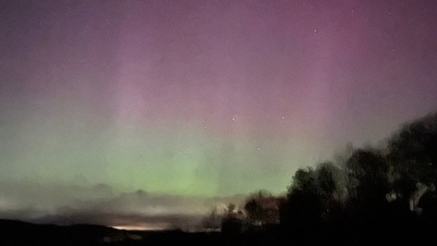 The aurora borealis captured above Deep River Sunday night.