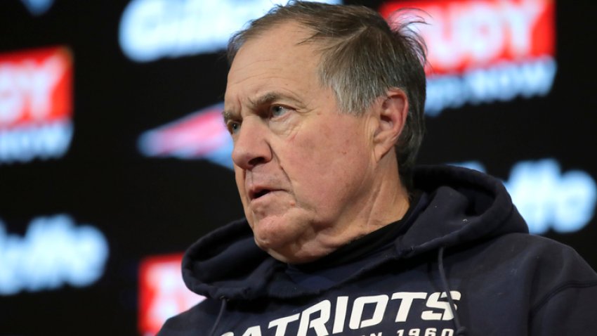 New England Patriots head coach Bill Belichick speaks to the media following an NFL football game against the Kansas City Chiefs, Sunday, Dec. 8, 2019, in Foxborough, Mass. (AP Photo/Charles Krupa)