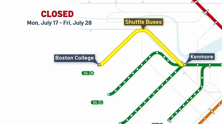Cierre de 12 días en la línea verde de la MBTA