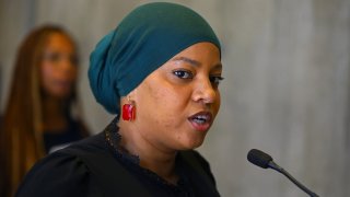 This June 15, 2022, file photo shows Boston City Councilor Tania Fernandes Anderson at City Hall.