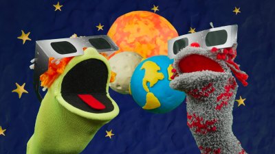 Aprende sobre el eclipse solar total con marionetas y plastilina