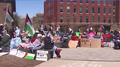 Manifestación Pro-palestinos en Universidad de Connecticut