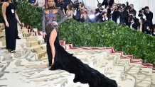 NEW YORK, NY - MAY 07:  Recording artist Jennifer Lopez attends the Heavenly Bodies: Fashion & The Catholic Imagination Costume Institute Gala at The Metropolitan Museum of Art on May 7, 2018 in New York City.  (Photo by Theo Wargo/Getty Images for Huffington Post)