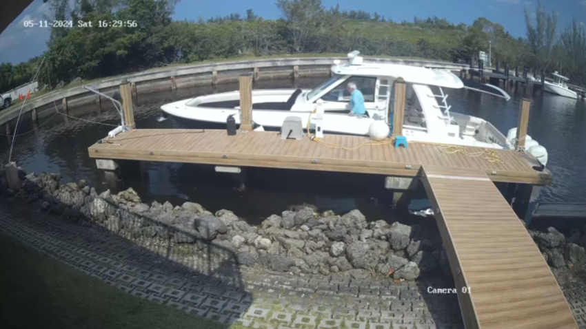 New video shows the Carlos Alonso before and after the deadly crash that killed 15-year-old Ella Riley Adler in Biscayne Bay over the weekend.