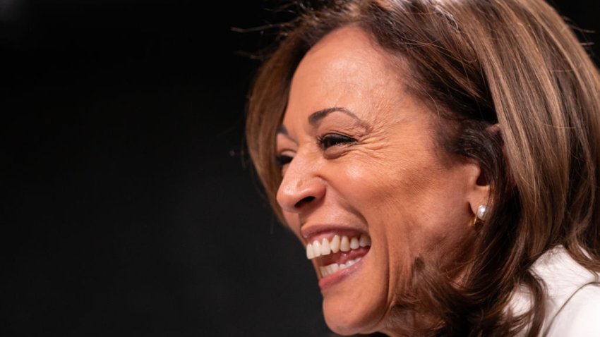 WASHINGTON, DC – JULY 19: U.S. Vice President Kamala Harris visits Smize & Dream Ice Cream shop on July 19, 2024 in Washington, DC. Harris made the stop as pressure continues to increase on President Joe Biden to end his presidential campaign. (Photo by Nathan Howard/Getty Images)