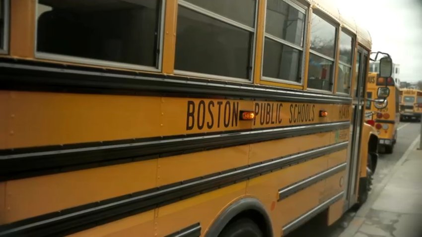 A Boston Public Schools school bus