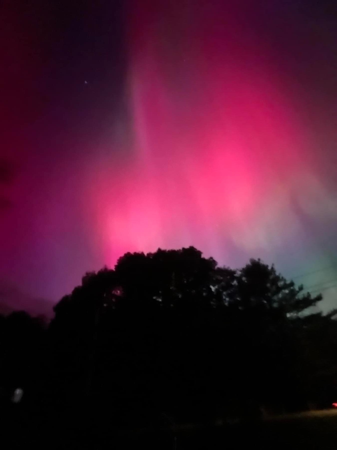 Northern lights over Newmarket, New Hampshire