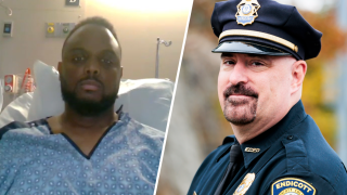 Keoma Duarte, left, is suspected of killing Endicott College Police Sgt. Jeremy Cole in a wrong-way OUI crash on I-95 in Newbury, Massachusetts, early in the morning on Thanksgiving 2024.