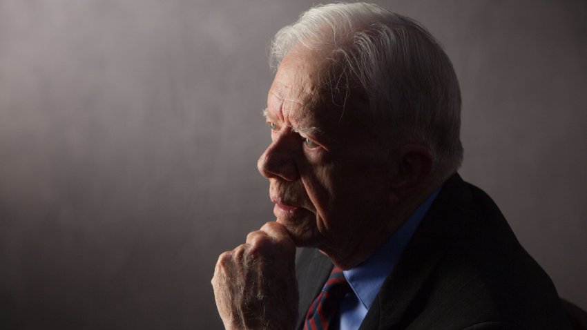 ATLANTA — SEPT 14: Former President Jimmy Carter interviewed for “The Presidents’ Gatekeepers” project at the Carter Center, Atlanta, Georgia, September 14, 2011. (Photo by David Hume Kennerly/Getty Images)