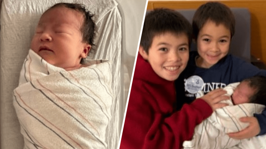 The first publicly shared images of Boston Mayor Michelle Wu's third child, Mira, after her birth Monday, Jan. 14, 2025.