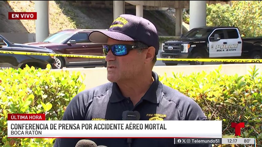 Autoridades ofrecen detalles del accidente aéreo en Boca Ratón